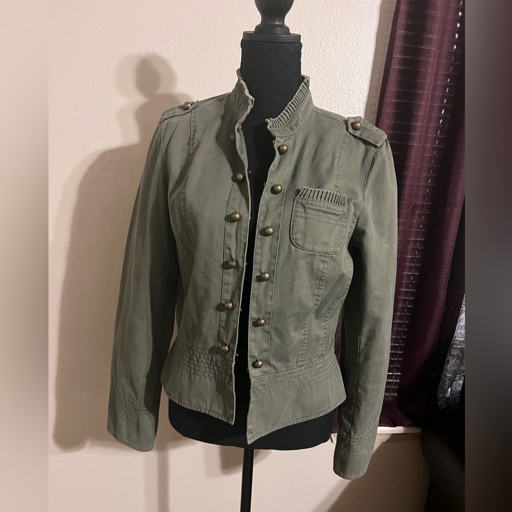 Apt. 9 Khaki Utility Jacket with Button Accents